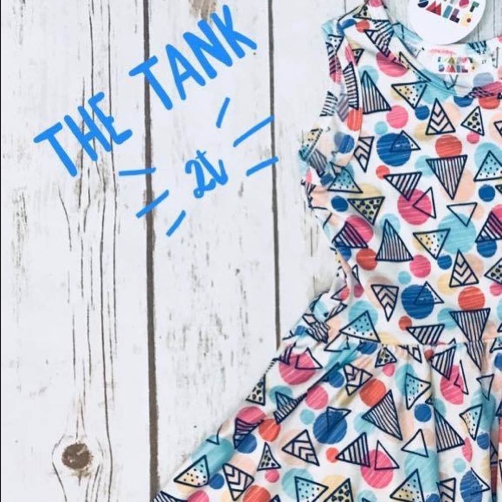Dot dot smile tank dress in 2T. New with tags.